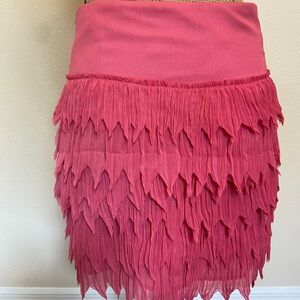 Coral Fringe Flapper Skirt